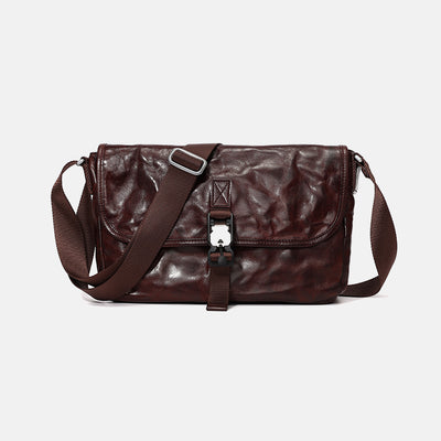 Bolso de Cuero para Hombre con Gran Capacidad y Correa Cruzada - Image 7