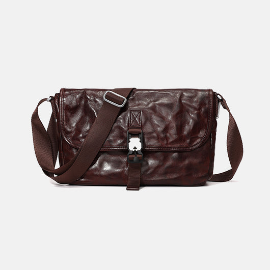 Bolso de Cuero para Hombre con Gran Capacidad y Correa Cruzada - Image 7