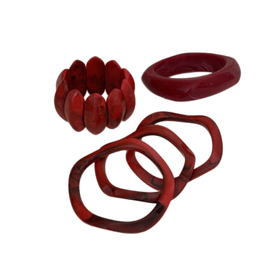 Pulsera Geométrica Roja Minimalista Estilo Europeo - Image 5