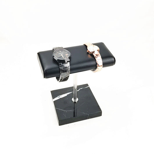 Organizador de Relojes en Cuero PU Negro con Base de Mármol - Image 3