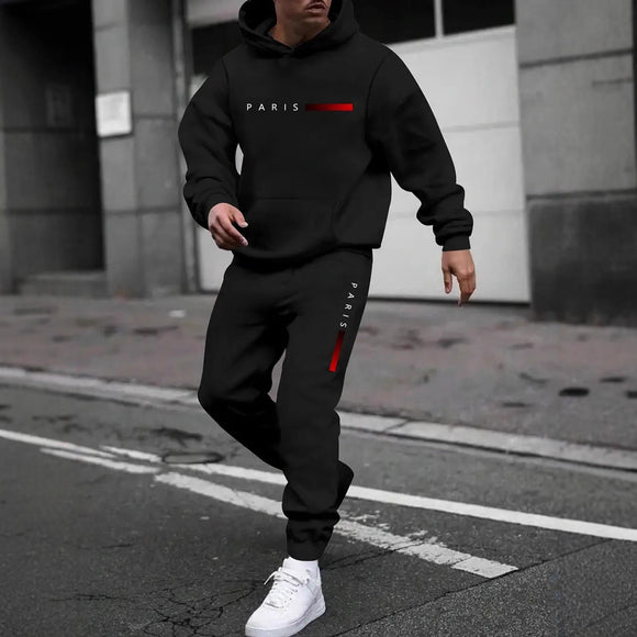 Conjunto Deportivo Impreso para Hombre - Sudadera y Pantalón Fashion