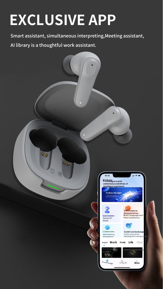 Auriculares Traductores Inteligentes Inalámbricos Biaurales - Image 10