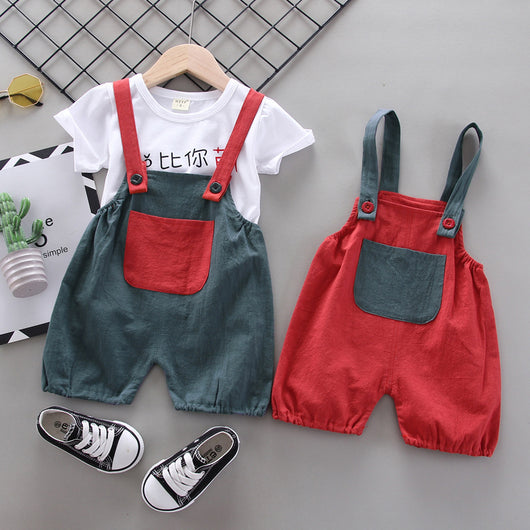 Conjunto Infantil Dos Piezas con Babero - Playera Cuello Redondo Manga Corta - Image 22