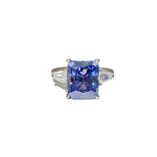 Anillo de Moissanita Zafiro Azul Ledean de 5 Quilates - Image 5
