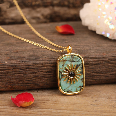 Colgante de Piedra con Girasol Pavé para Mujer - Image 9