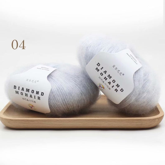 Bufanda Chal de Mohair Tejida a Mano Sudafricana Premium con Ovillo de Lana DIY - Image 60