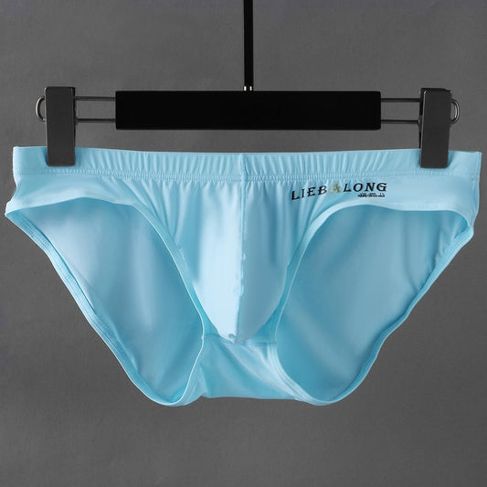 Calzoncillos Brief de Seda de Hielo para Hombre - Ropa Interior Sexy de Cintura Baja