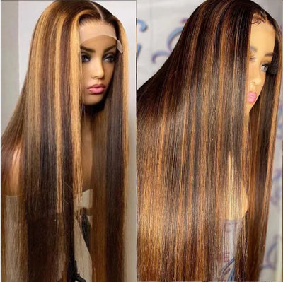 Pelucas Largas Coloreadas Cabello Liso Mujer - Image 3