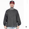 Camiseta Manga Larga Oversize Tejida a Mano para Hombre - Algodón Pesado