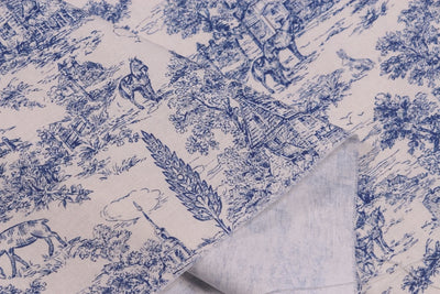 Tela Estampada Azul Vintage con Impresión Digital - Image 8