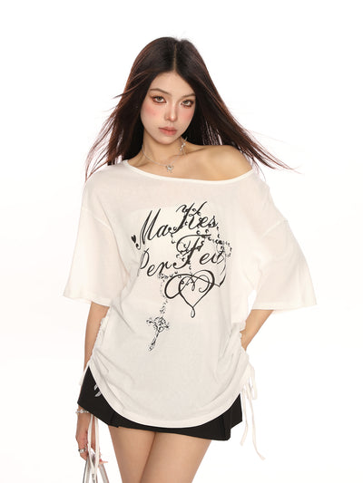 Blusa Suelta Hombros Descubiertos Manga Corta Casual - Image 11