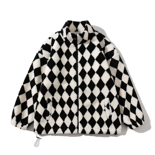 Chaqueta Suéter de Cordero con Cuello Mao Holgado - Image 10