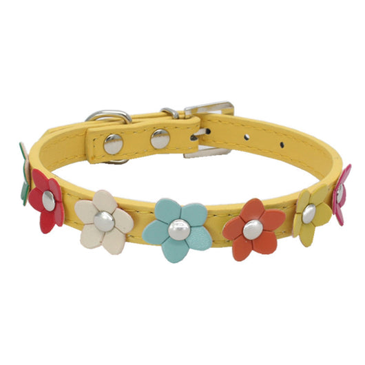 Collar para Mascota con Flores en PU - Image 8