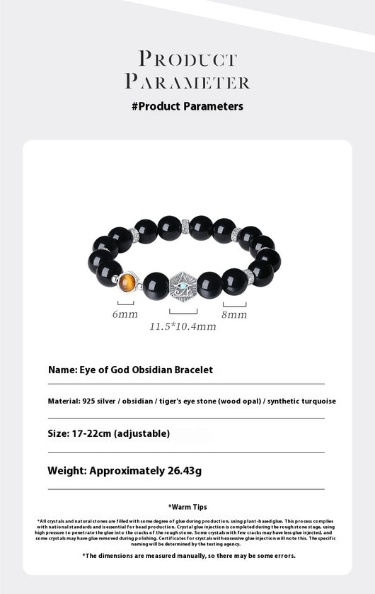 Pulsera Ojo de Tigre Retro para Hombre en Plata de Ley 925 - Image 6