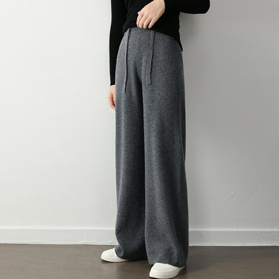 Pantalones Rectos Anchos con Cintura Elástica y Cordones - Image 9