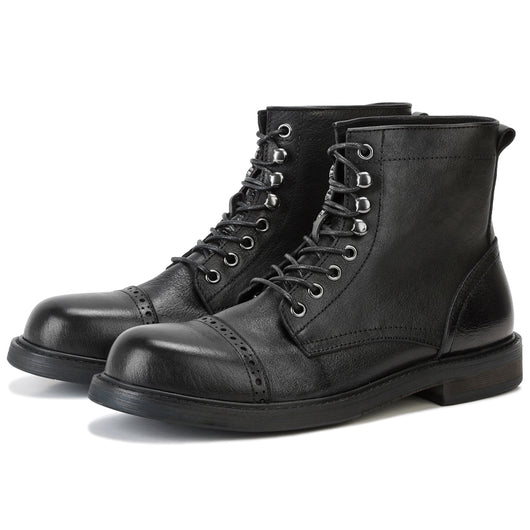 Zapatos Casuales de Cuero para Hombre con Suela Gruesa - Image 8