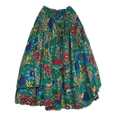 Falda Étnica de Algodón y Lino con Estampado - Image 6