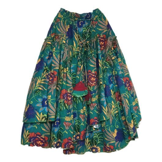 Falda Étnica de Algodón y Lino con Estampado - Image 6