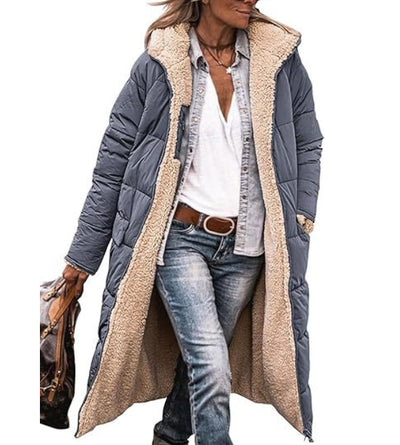 Abrigo Térmico Mujer Largo con Forro Polar y Relleno de Algodón - Image 10