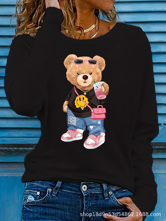 Camisetas Estampadas de Manga Larga para Otoño e Invierno - Image 33