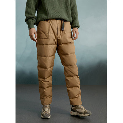 Pantalones Térmicos de Plumón de Ganso Blanco para Hombre - Image 7
