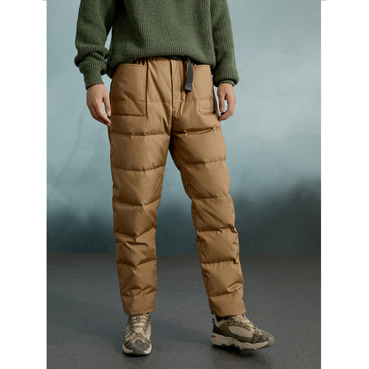 Pantalones Térmicos de Plumón de Ganso Blanco para Hombre - Image 7