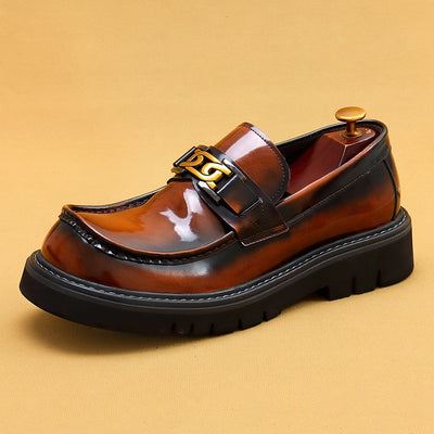 Zapatos de Cuero Lustrado para Hombre - Calzado Business Casual Ancho Elegante - Image 7