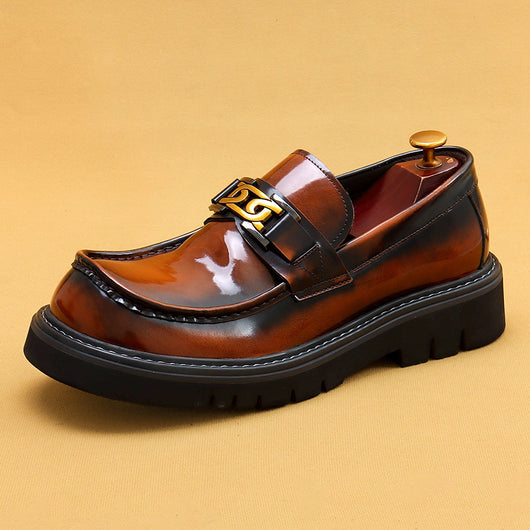 Zapatos de Cuero Lustrado para Hombre - Calzado Business Casual Ancho Elegante - Image 7