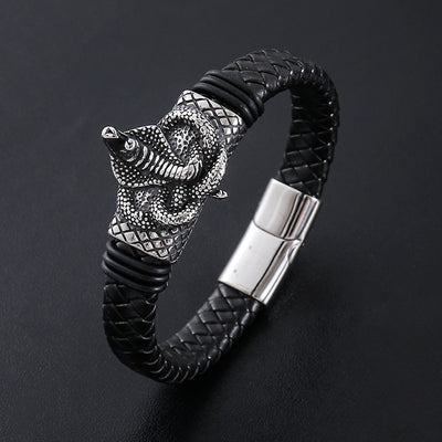 Pulsera de Cuero con Cierre Magnético y Animal Personalizado para Hombre - Image 6