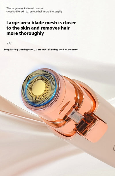 Two mint green and rose gold 2-in-1 electric eyebrow shaping devices with USB cables and packaging. - Image 26