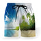Pantalones Cortos de Playa con Estampado de Coco y Cintura Elástica Ajustable
