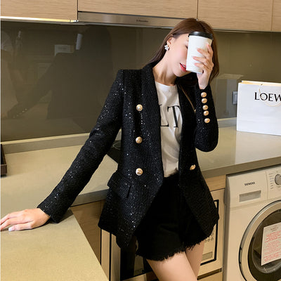 Blazer Tweed con Lentejuelas para Otoño e Invierno - Image 9