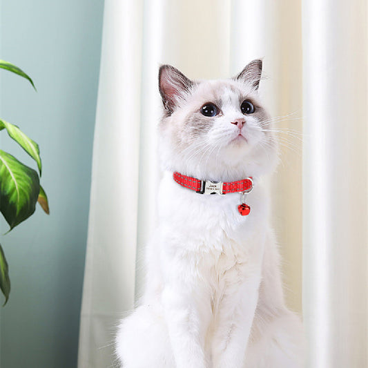 Collar Reflectante Antideslizante para Gatos con Grabado Personalizado