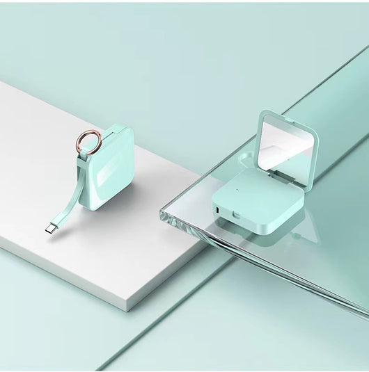 Llavero Powerbank con Espejo de Diamantes y Carga Rápida - Image 7