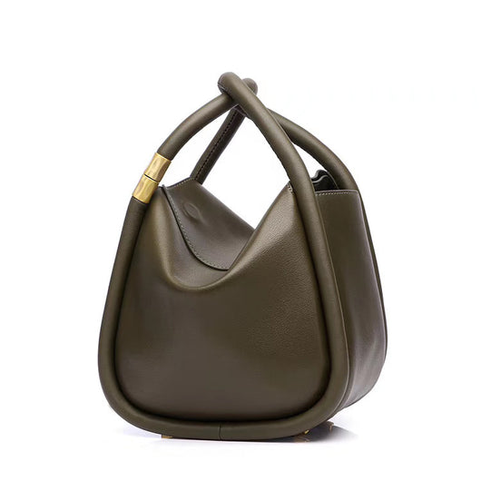 Bolsa Cuadrada de Cuero Genuino - Cartera Compacta para Mujer - Image 12