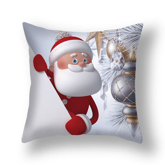 Funda de Almohada Navideña Muñeco de Nieve Tono Melocotón - Image 17