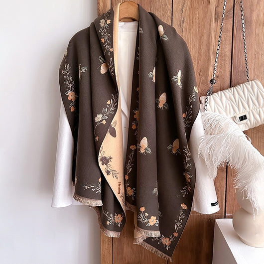 Chal de Cachemira Retro Tejido para Mujer - Abrigo Cálido Otoño Invierno - Image 18