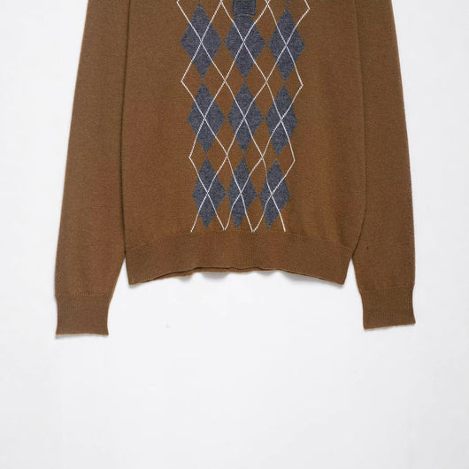 Polo Jacquard Diamante Otoño con Cuello Clásico - Image 3