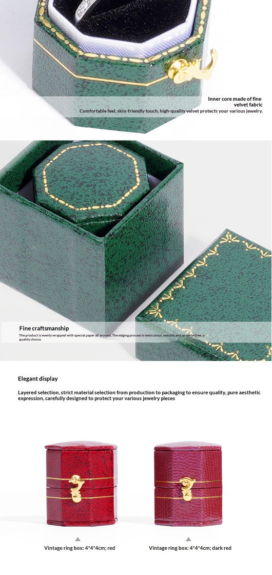 Joyero Octagonal Retro Europeo Portátil - Image 11