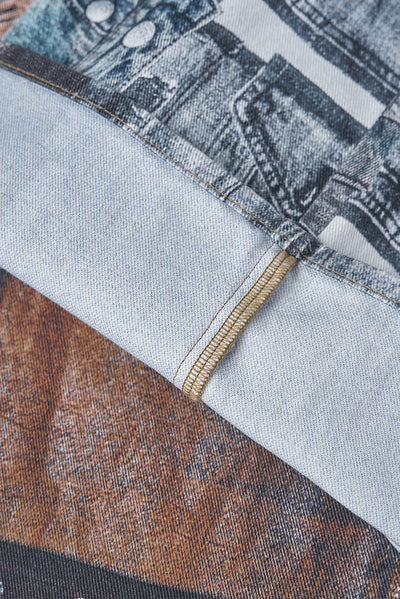 Jeans Vintage con Estampado Digital y Parches Estilo Urbano Americano - Image 11