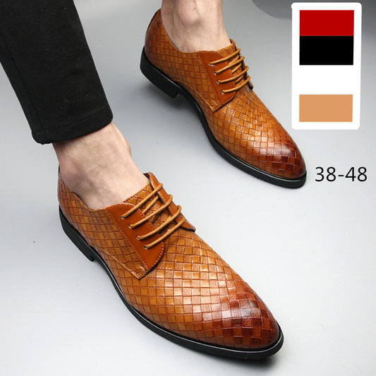 Zapatos Elegantes para Hombre Punta Afilada Rojo - Image 2