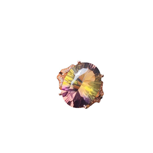 Anillo de Ametrina Plata 925 - Joya de Gemas Naturales