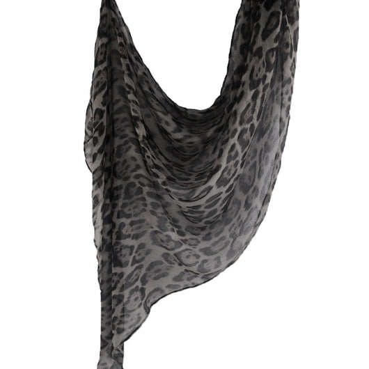 Pañuelo de Seda con Estampado Leopardo Clásico para Mujer - Image 13