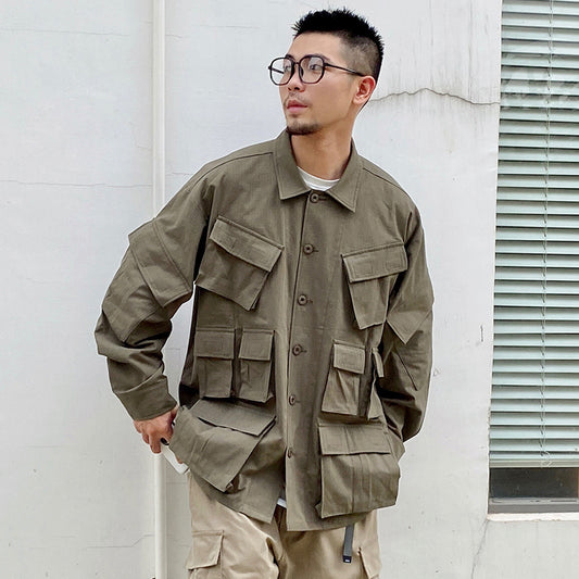 Chaqueta de Trabajo Estilo Japonés Primavera-Otoño Talla Industrial
