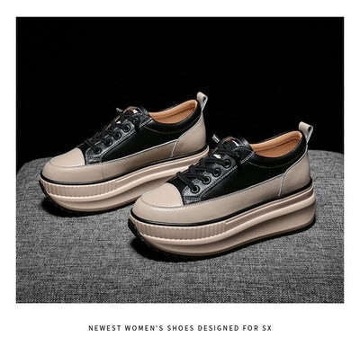 Zapatos Deportivos de Plataforma para Mujer con Suela Gruesa Transpirable y Cordones - Image 9
