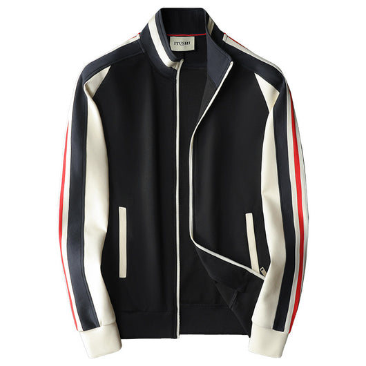 Cardigan Tipo Chamarra con Cuello de Pie para Hombre Talla Grande - Image 5