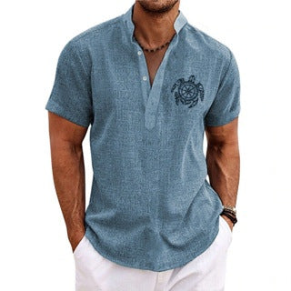 Camisa de Lino Cuadros Hombre - Manga Plaid Elegante - Image 8