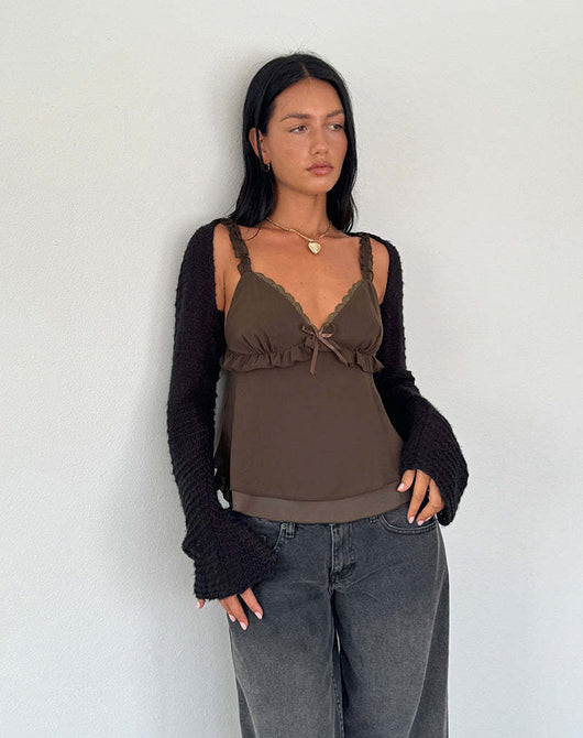 Blusa Tirante Fina con Encaje y Pliegues - Image 23