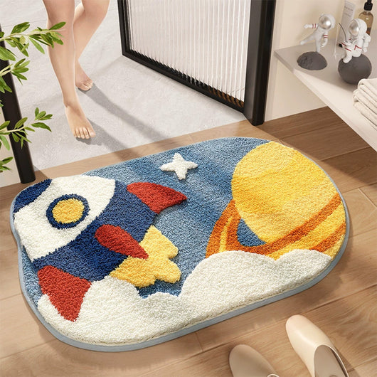 Tapete de Baño Cohete Antideslizante Absorbente con Diseño Infantil - Image 6