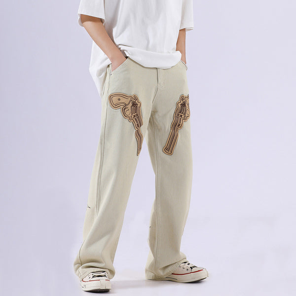 Pantalones Hip Hop Retro Americano Negro